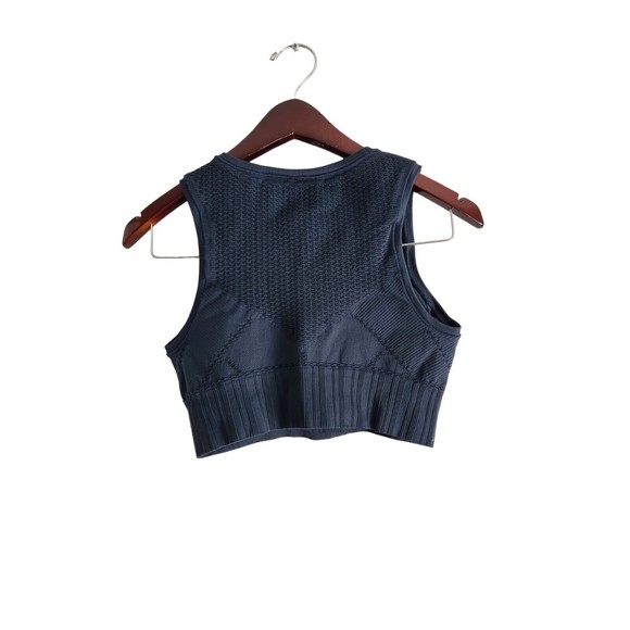 Athleta Womens Teal Nylon Blend Comfort Pullover Wireless Sports Bra Size Small‎ - Picture 2 of 6